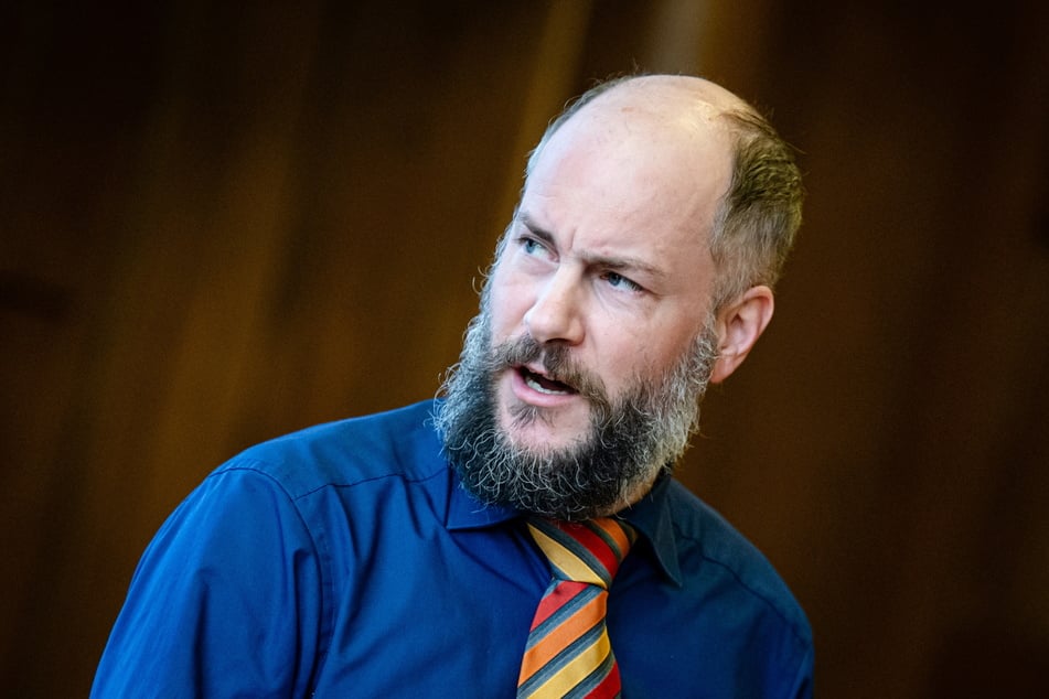 "Freie Sachsen"-Chef Martin Kohlmann (48) steht am Donnerstag vor dem Amtsgericht Aue-Bad Schlema.