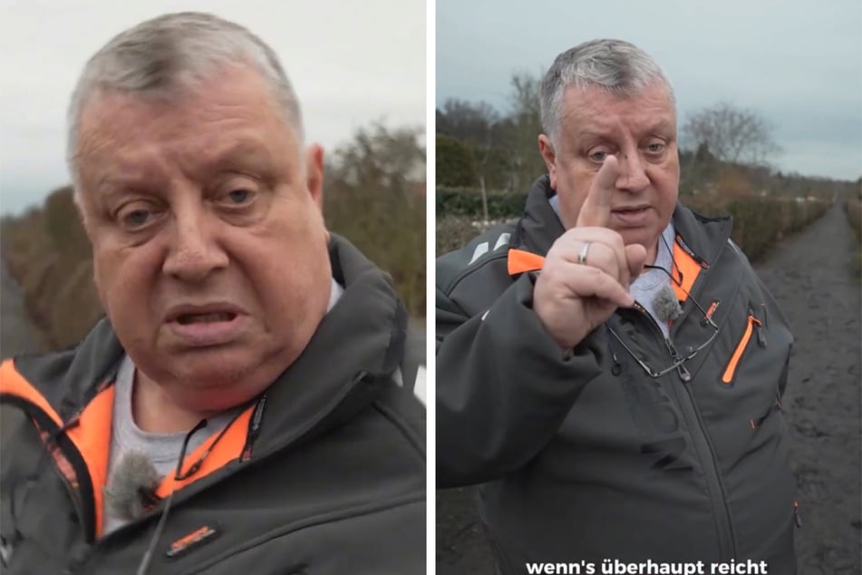 Der Kleingartensheriff ist stinksauer: Ihn nervt der Zustand der Wege.