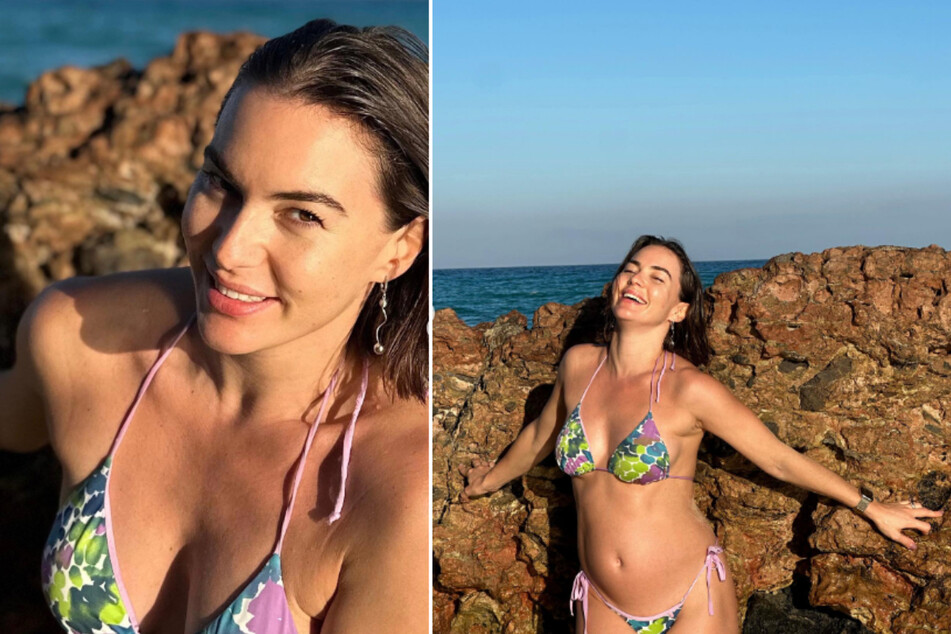"Let's Dance"-Star Renata Lusin (36) zeigt ihren Babybauch am Strand von Fuerteventura