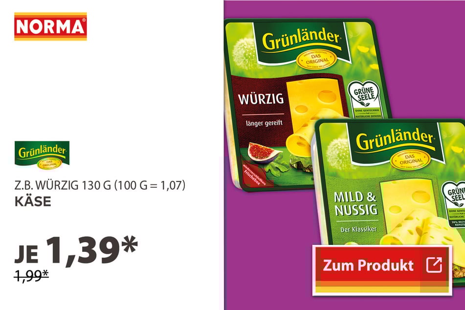Käse für 1,39 Euro