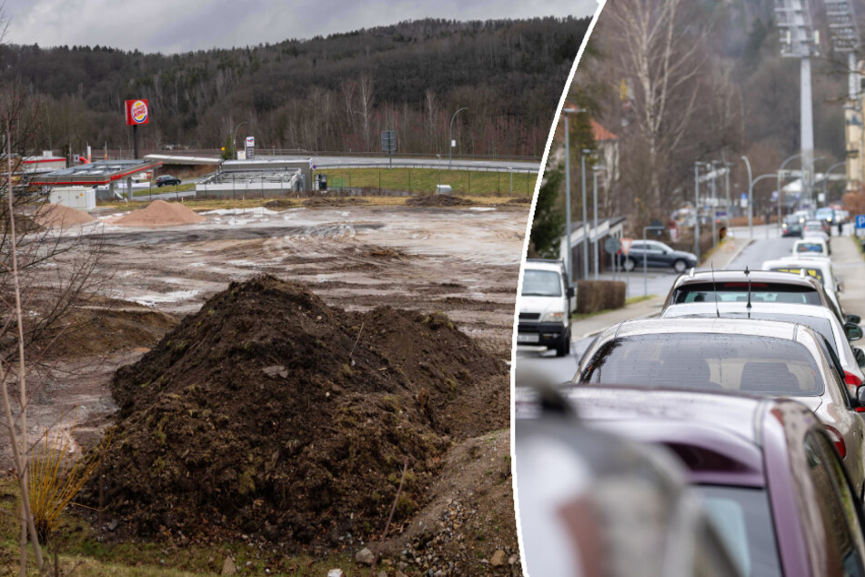 Parkplatz noch immer dicht: In Aue droht am Mittwoch erneutes Park-Chaos