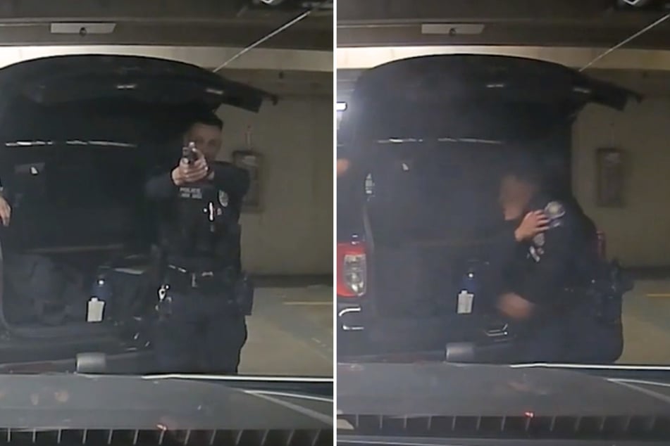 On Thursday, the Pasadena Police Department released video showing an officer shoot a colleague while "horseplaying" with firearms.