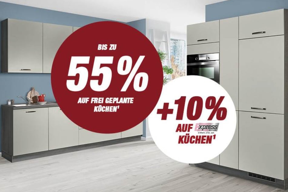 Bis zum 31. Mai könnt Ihr bei POCO bis zu 55 Prozent auf freigeplante Küchen sparen plus 10 Prozent auf Küchen der Marke Express².