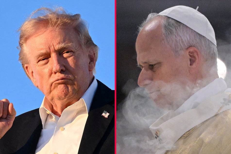 Pope Leo XIV (r.) politely hit back at President Donald Trump's attacks with a message of peace.
