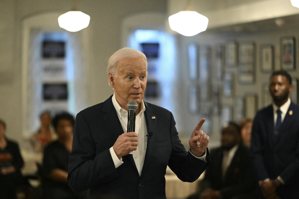 President Joe Biden spoke at a Black-owned restaurant in Atlanta, Georgia on Saturday, calling Donald Trump "unhinged" and "a loser."