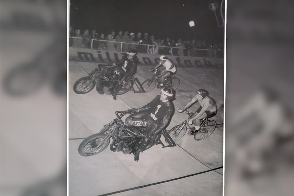 Das Foto zeigt die Steher-WM 1960 mit dem damaligen Sieger Guillermo Timoner (†2023).