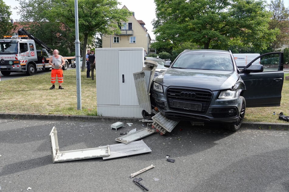 An der Kötzschenbroder Straße endete die Verfolgungsjagd: Der mutmaßliche Audi-Dieb wurde festgenommen.