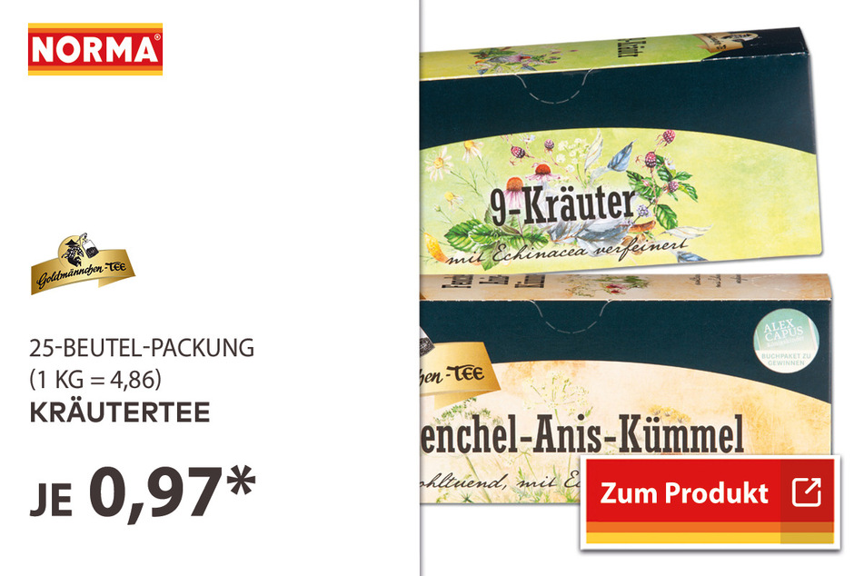 Kräutertee für 0,97 Euro.