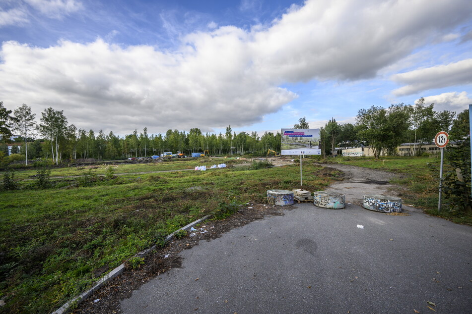 Im Zuge des Kulturhauptstadt-Projekts "Neuer Stadtteilpark am Pleißenbach" soll bis Ende 2024 auf dem ehemaligen Güterbahnhofsgelände eine Parklandschaft entstehen.