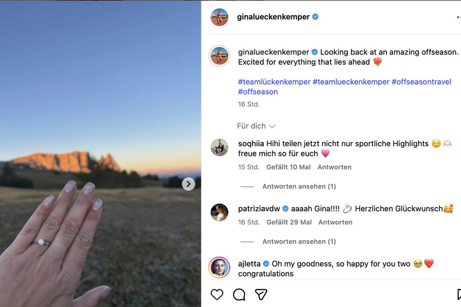 Verrät dieses Bild die Verlobung von Sprintstars Gina Lückenkemper (28)?