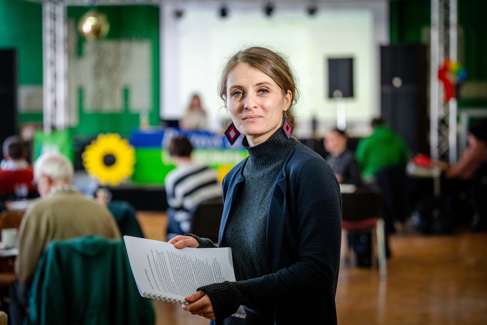 Coretta Storz (38, Grüne) schimpft gegen das Genderverbot an Sachsens Schulen.