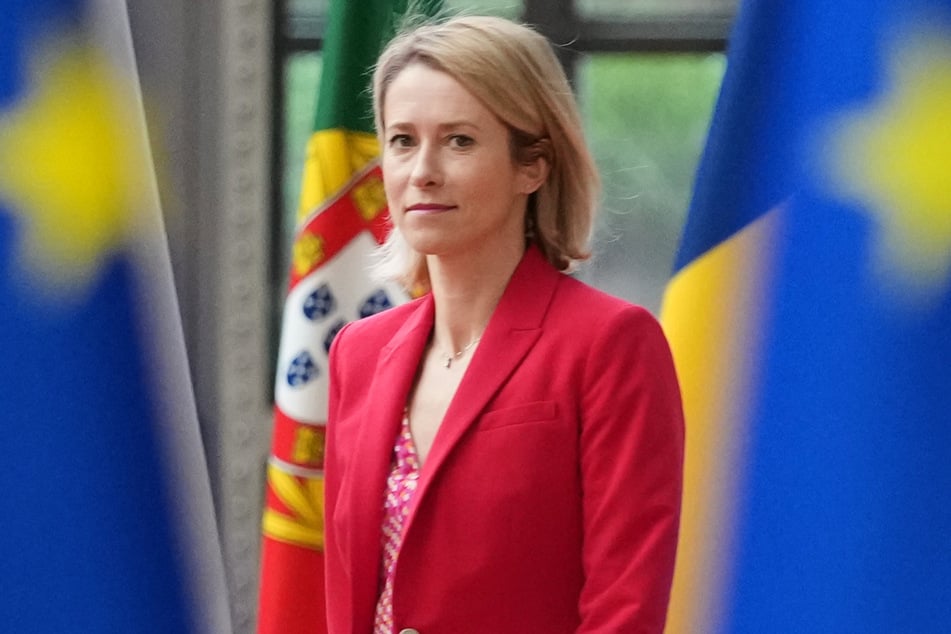 Die EU-Außenbeauftragte Kaja Kallas (48) im Gebäude des Europäischen Rates.
