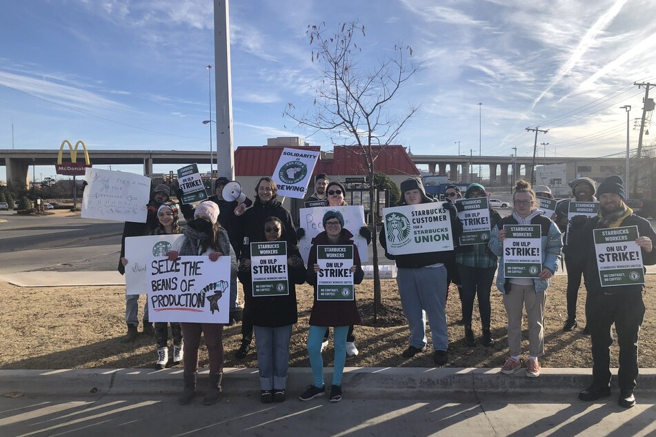 Starbucks workers in Oklahoma City launch an unfair labor practice strike over alleged union busting.