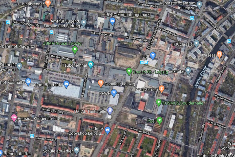 Die Verfolgungsjagd ging von der Karl-Heine-Straße, auf die Zschochersche Straße bis zur Limburger Straße.