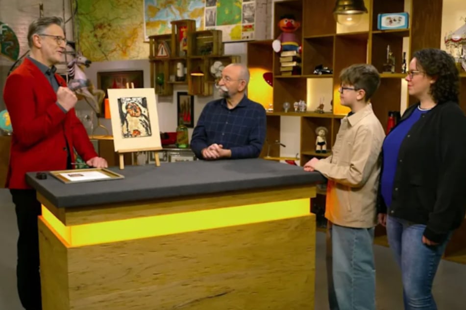 Anja Hartmann und ihr Sohn Piet wollen bei "Bares für Rares" ein kleinformatiges Gemälde von Künstler Christian Rohlfs verkaufen.
