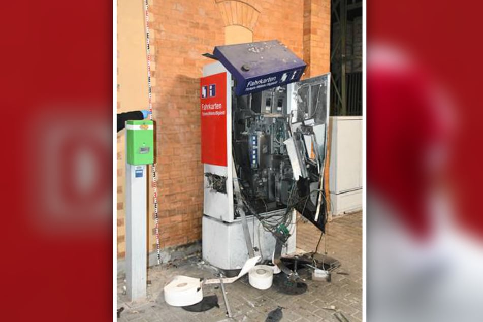 Am Bahnhof in Wolmirstedt wurde in der Nacht ein Ticketautomat gesprengt.