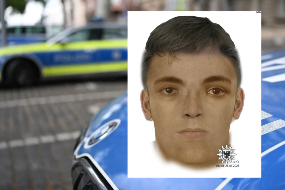 Mit einem Phantombild sucht die Polizei nach einem der beiden Verdächtigen.