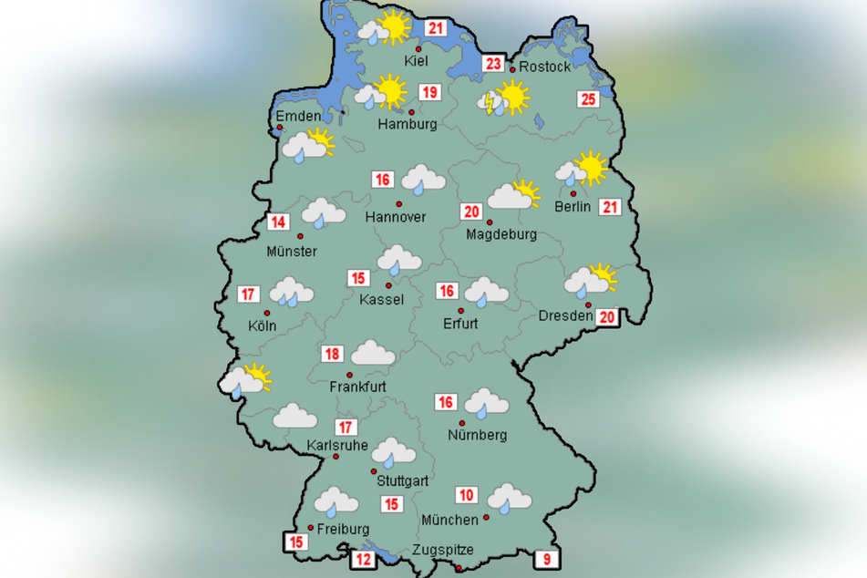 Ab Freitag muss sich ganz Deutschland auf wechselhaftes Wetter einstellen.