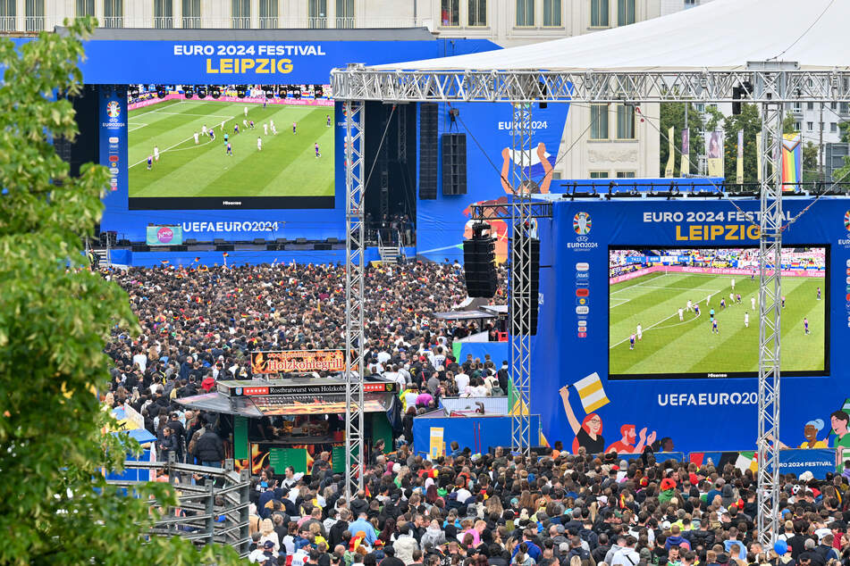 Seit Beginn der EM zog das Leipziger Fanfest bereits rund 150.000 Menschen in die Innenstadt.