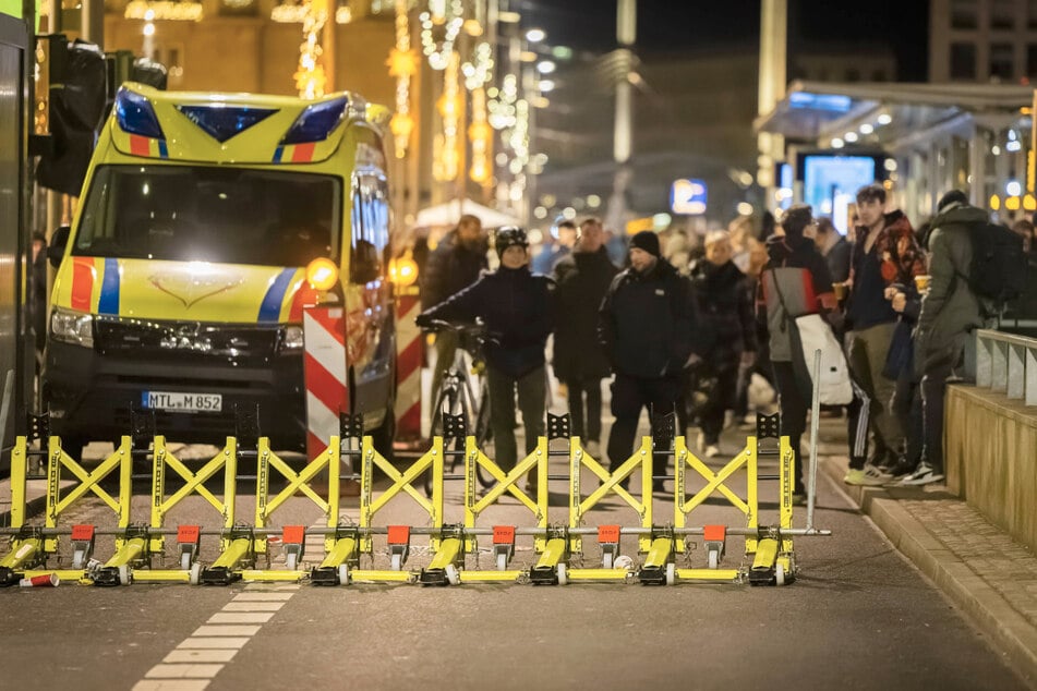 Mit diesem Schutzsystem wurde der vergangene Striezelmarkt gesichert.