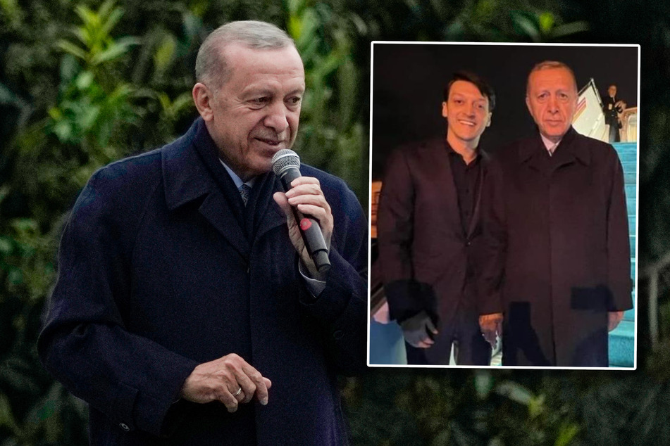 Recep Tayyip Erdogan (69, l.) wird auf weiterhin Präsident der Türkei sein. Mesut Özil (34) feierte mit ihm.