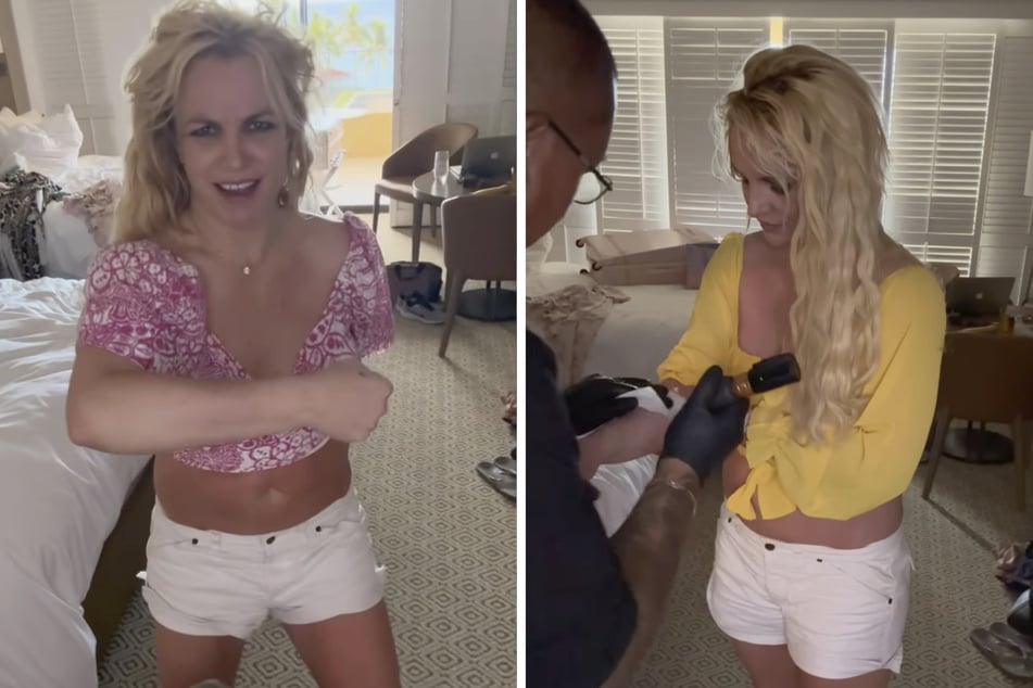 In dem Video schien sich Britney Spears (41) noch über ihr Tattoo zu freuen.