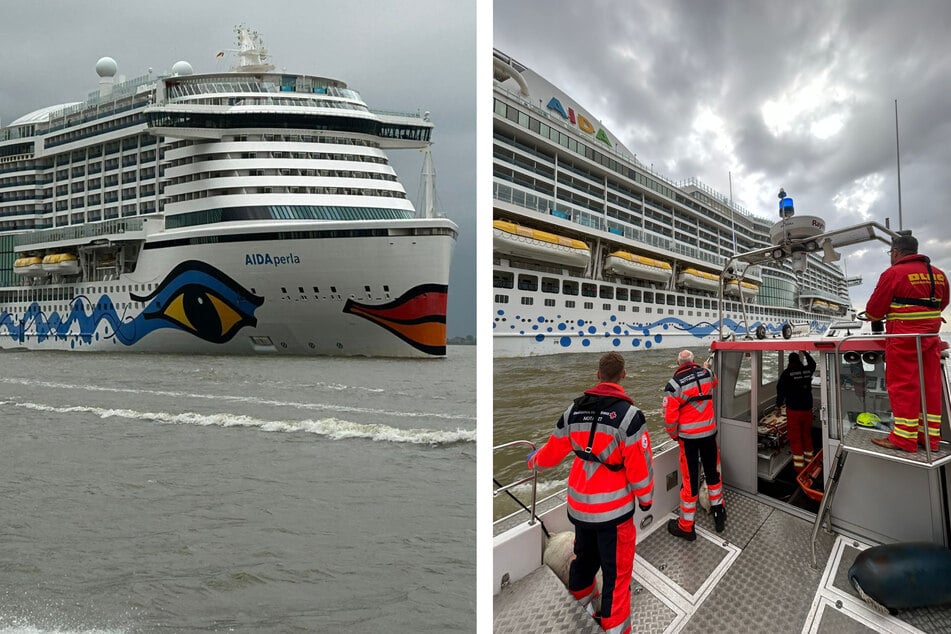 Etwa eineinhalb Stunden nach dem Ablegen im Hamburger Hafen sei der Notfall auf dem Kreuzfahrtschiff Aida Perla gemeldet worden.