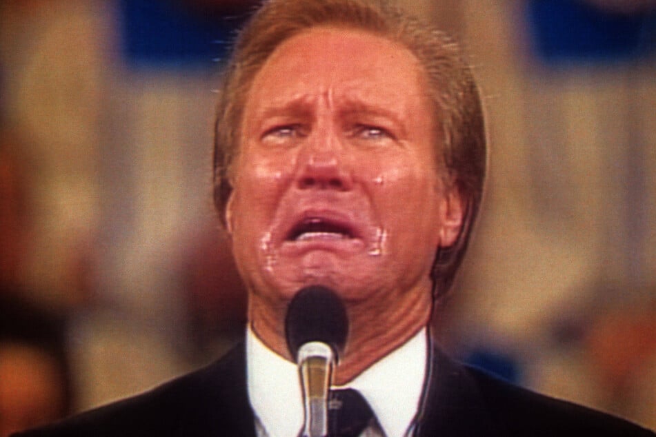Televangelist Jimmy Swaggart confesses to his congregation in 1988 that he had sinned with a prostitute.
