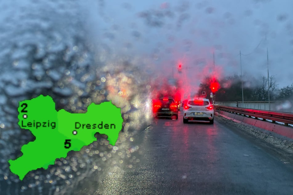 Gefrierender Regen macht den Sachsen das Leben schwer.