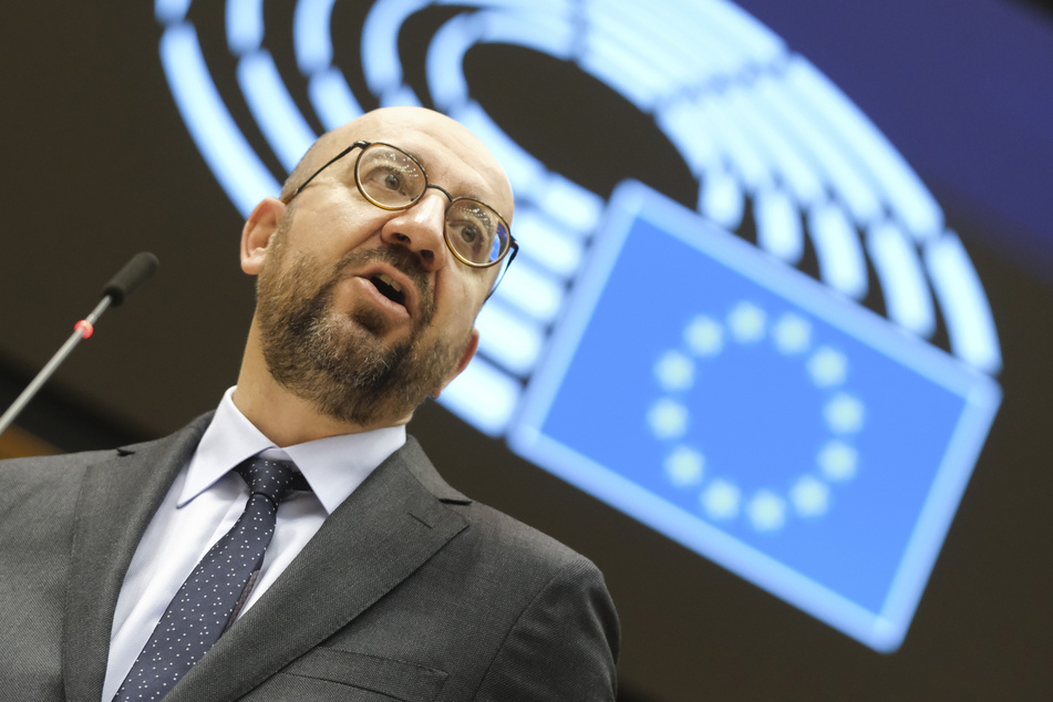 Charles Michel, Präsident des Europäischen Rates, spricht bei einer Plenarsitzung im Europäischen Parlament.