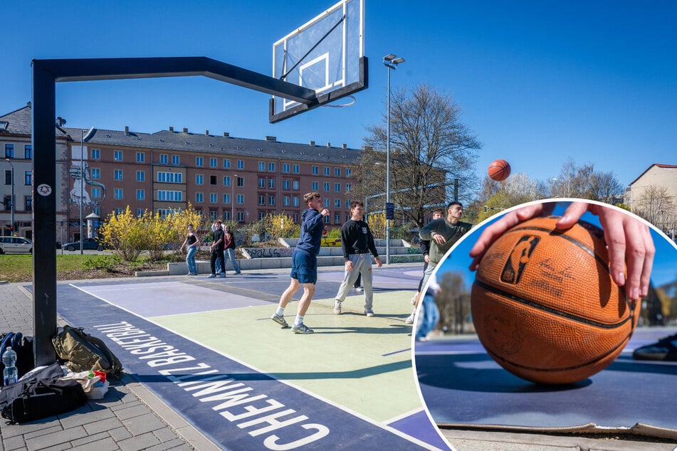 Chemnitz: Pfusch-Belag auf Chemnitzer Basketballplatz: Mängel bereits beim Bau sichtbar