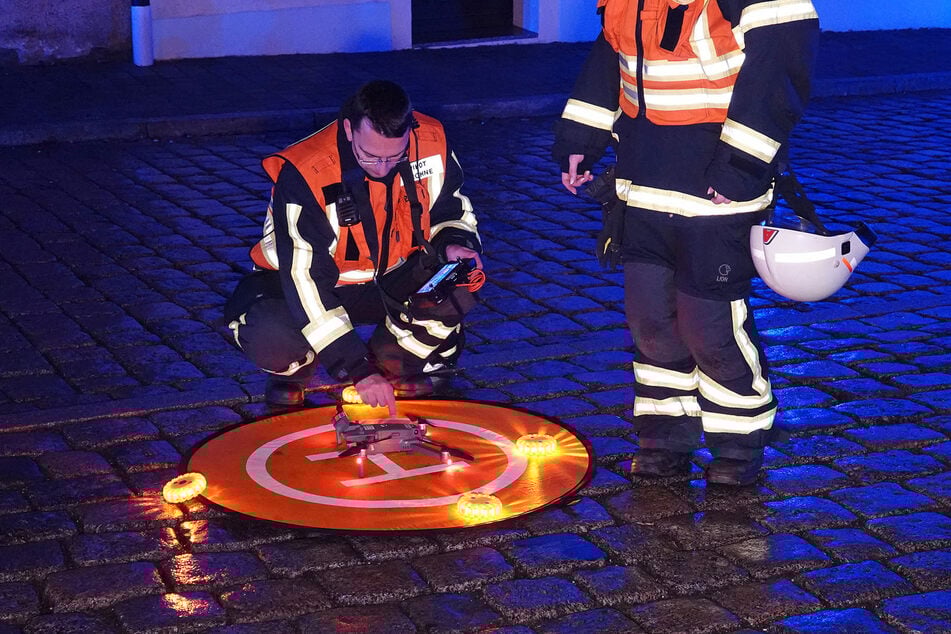 Eine Drohne diente zur Kontrolle des betroffenen Bereichs.