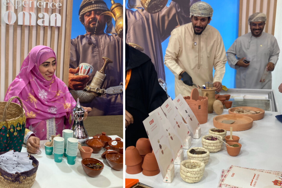 Am Stand vom diesjährigen Gastland Oman gibt es traditionellen Tee, Kaffee und Eis mit Weihrauch.