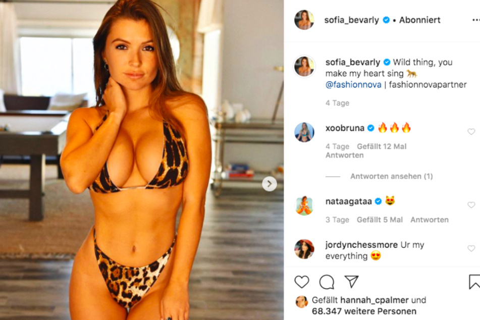 Sofia Bevarly präsentiert sich bei Instagram freizügig.