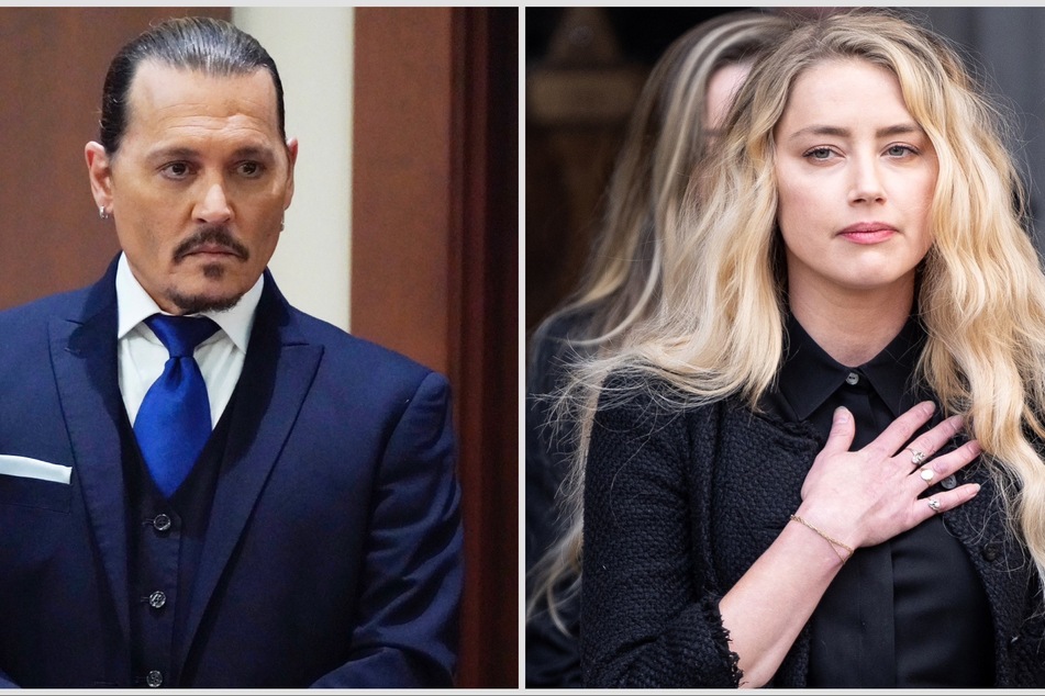 Amber Heard (r) took to Instagram to announce her decision to settle with Johnny Depp after their explosive court battle.