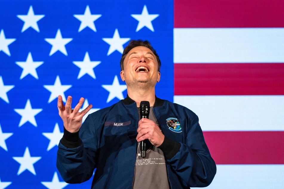 Elon Musk speaking during an America PAC town hall on October 26, 2024, in Lancaster, Pennsylvania.