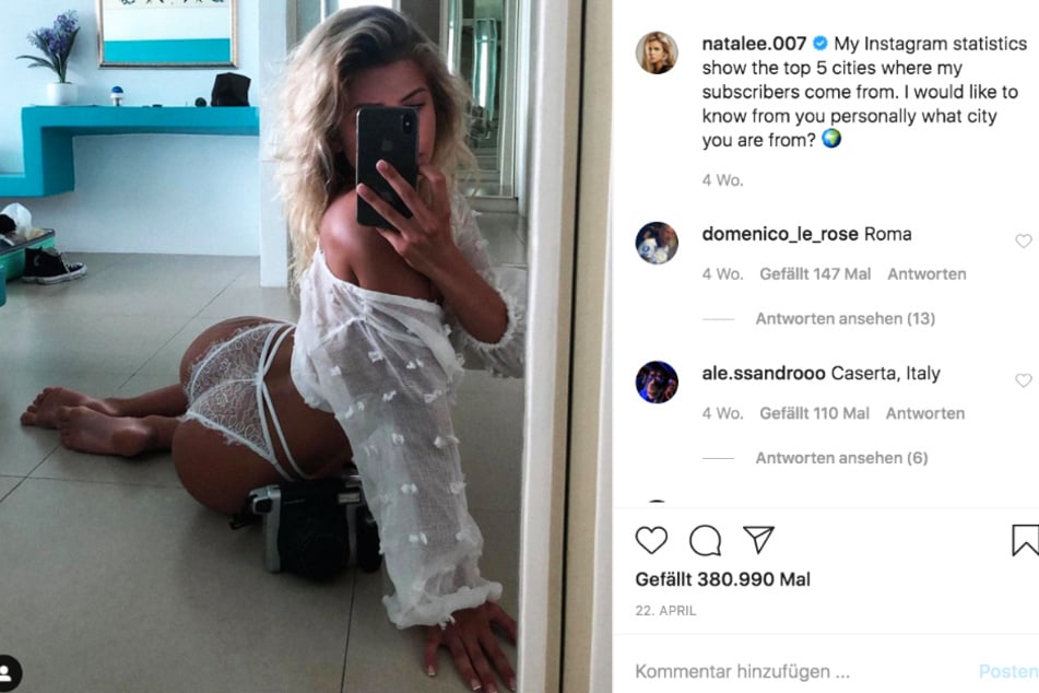 Natasha (20) präsentiert sich auf ihrem Instagram-Account sehr freizügig.