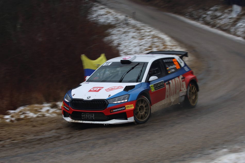 Der Skoda Fabia RS Rally2 von Albert von Thurn und Taxis kam bei der Rebland Rallye von der Straße ab.