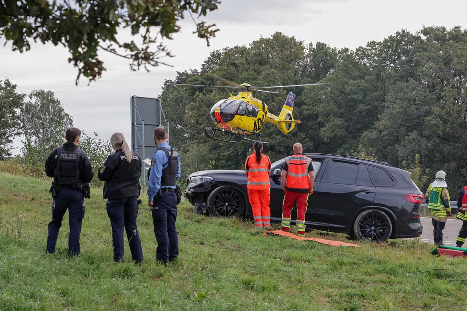 Vor Ort war auch ein Rettungshubschrauber im Einsatz.