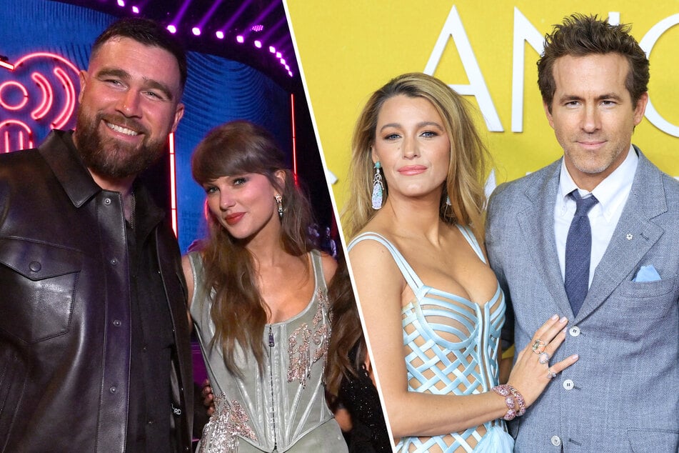 Blake Lively (center r.) and Ryan Reynolds (r.) have left the Big Apple as their former bestie Taylor Swift (center l.) prepares to tie the knot with Travis Kelce.