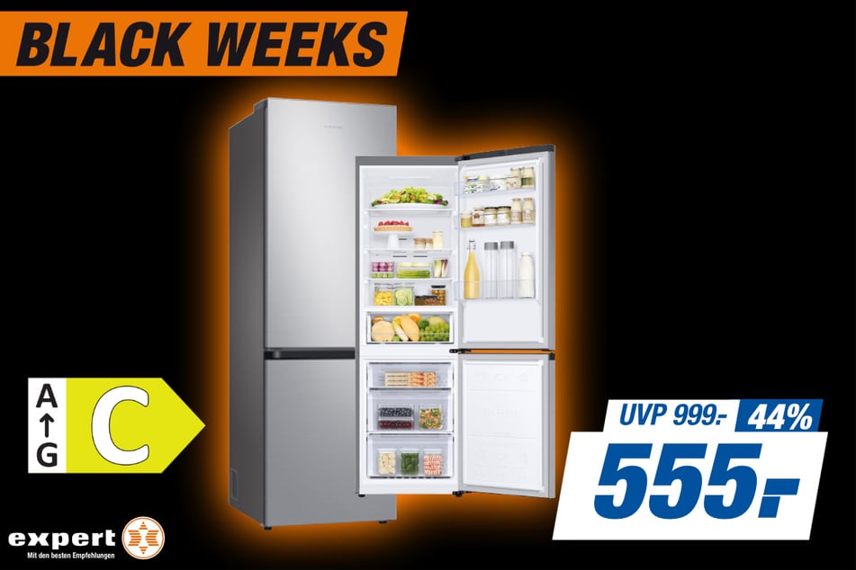 Samsung -Kühl-Gefrier-Kombination RB34C600CSA/EF für 555 statt 999 Euro.