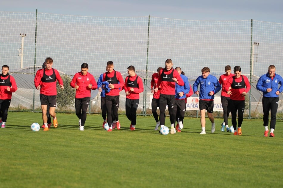 Die erste Einheit ließen es die Schwäne noch locker angehen. Erstmal mussten die Reisestrapazen aus den Beinen gelaufen werden.