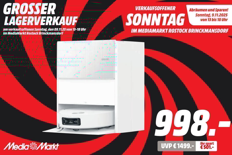 Dreame-Saug-und-Wischroboter für 998 statt 1.499 Euro.