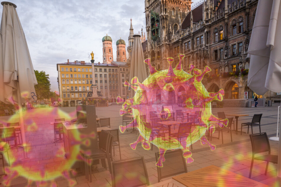 Die Stadt München hat erneut die Corona-Warnstufe überschritten. (Bildmontage)