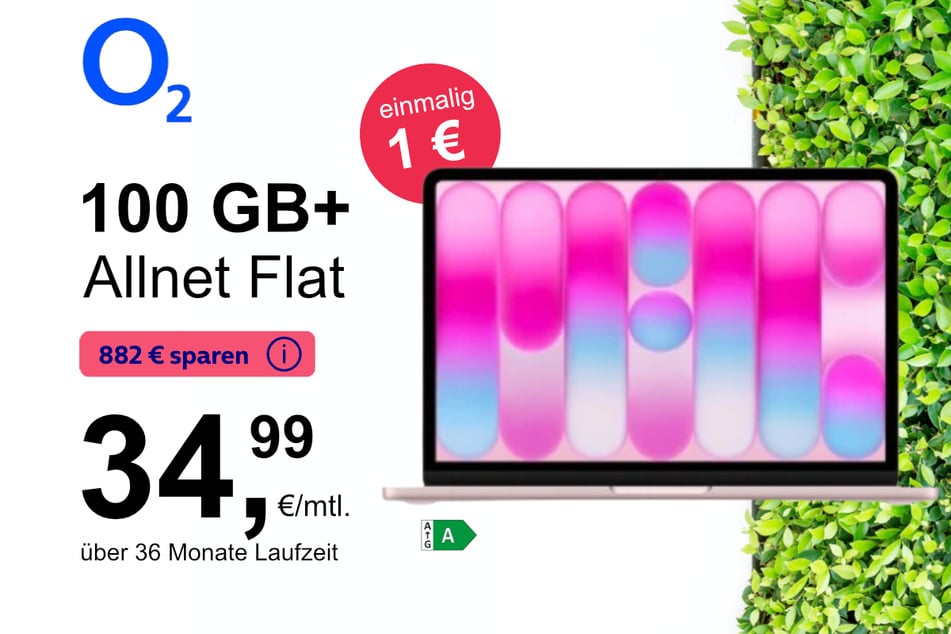 Das MacBook Neo (256 GB) ab einmalig nur 1 Euro Zuzahlung im o2 Mobile L Tarif.