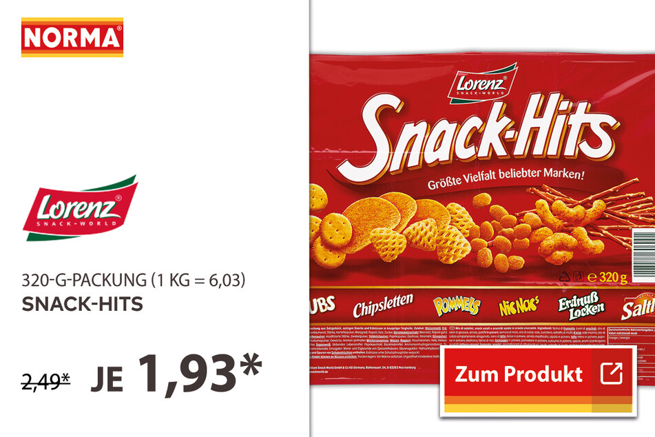 Snack Hits für 1,93 Euro.