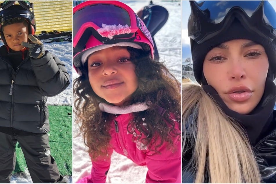 Kim Kardashian drops sweet pics from last minute family ski trip