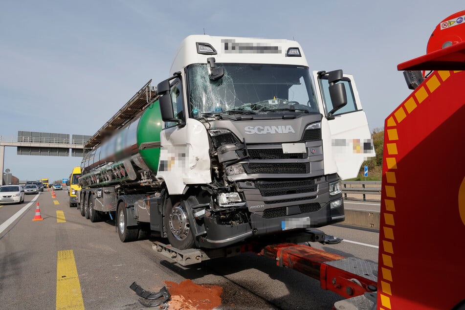 Die A4 musste nach einem Lkw-Crash in Chemnitz teilweise gesperrt werden.