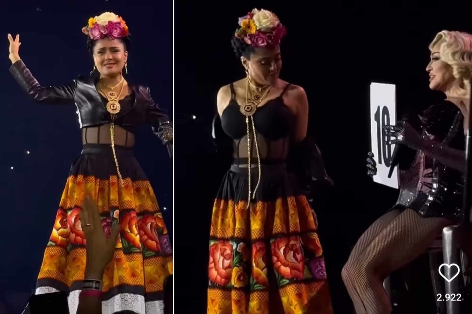 Madonna (65) gab in Mexiko-Stadt ihr vorletztes Konzert ihrer großen "Celebration" Tour und lud zu diesem Anlass Überraschungsgast Salma Hayek (57) ein.