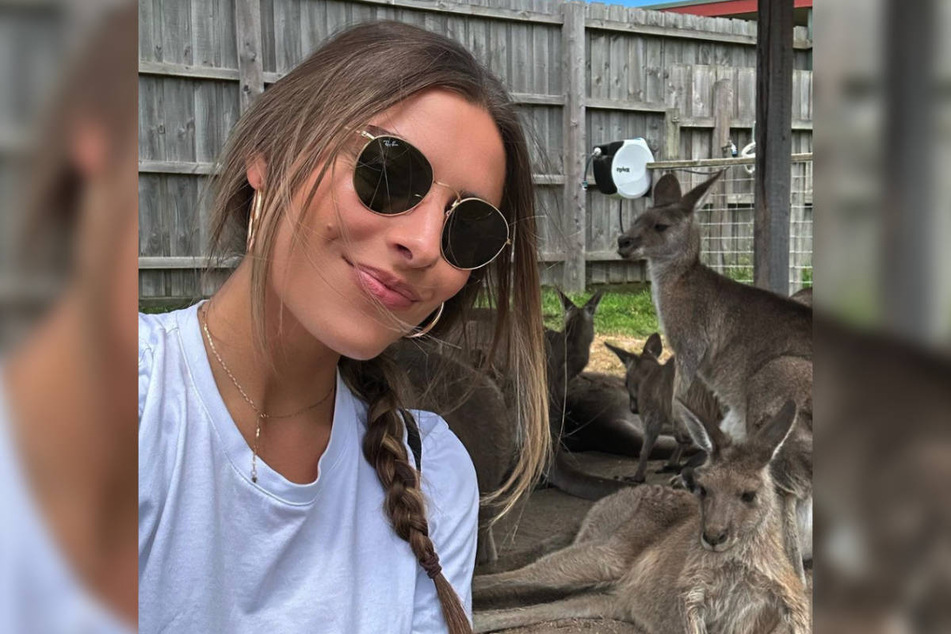 Sophia Thomalla (33) geht in Australien mit Kängurus auf Tuchfühlung.